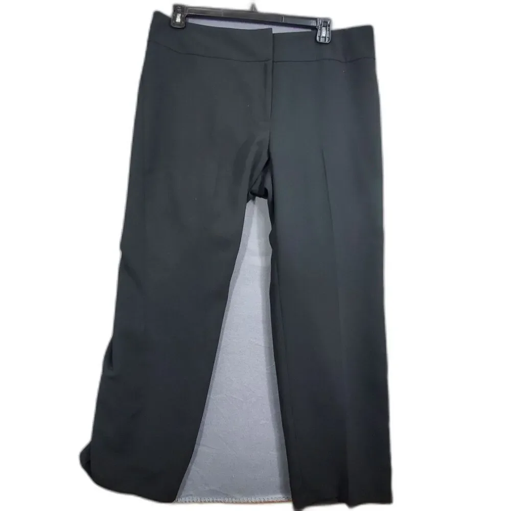 Kasper Lana Pants womens size 16 Modern Fit Contour Waist Black NWT